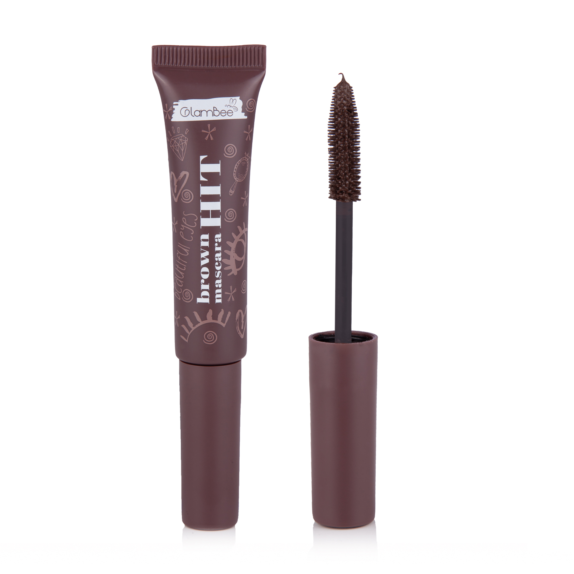 Туш для вій GlamBee HIT Mascara коричнева, 14 г